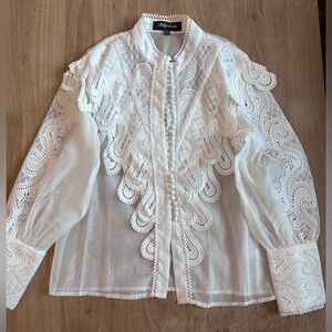Chic White Lace Blouse by [Brand]
